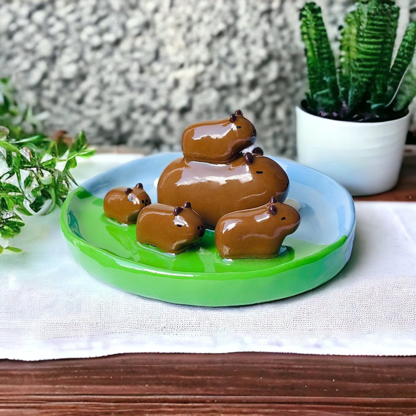 ☁️ Capy Family Jewellery Dish 🌱